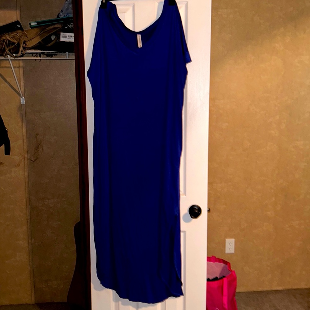 Zenana outfitters royal blue maxi dress